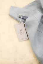 Jogo Americano Linho Canto Mitrado Azul Céu