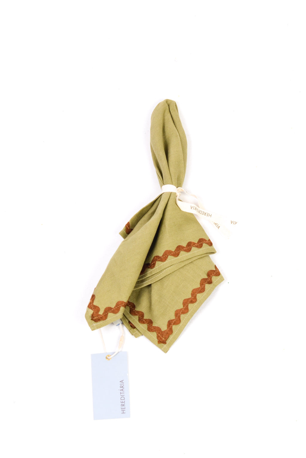 Guardanapo Linho Sianinha Verde Oliva