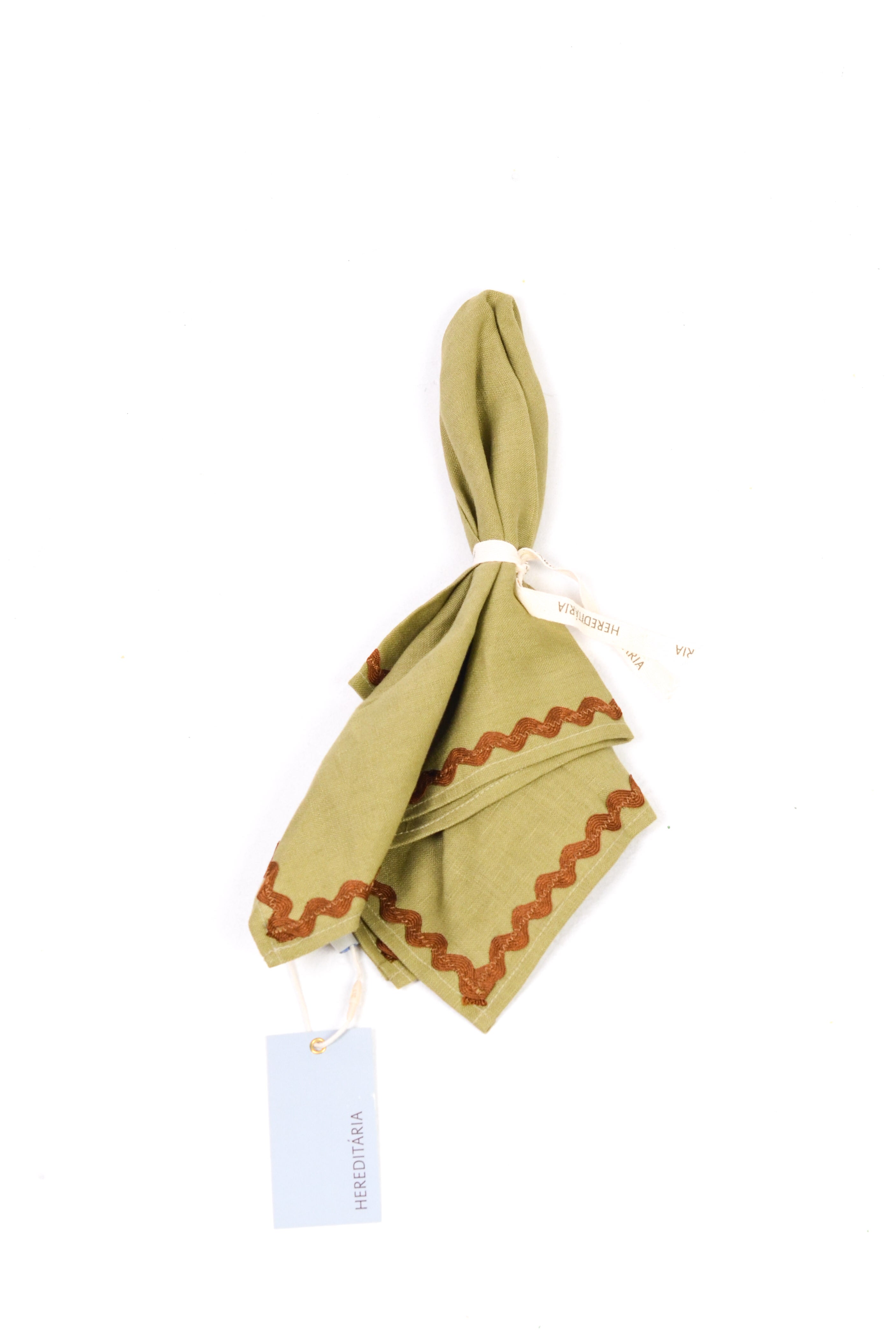 Guardanapo Linho Sianinha Verde Oliva