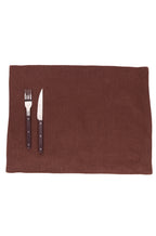 Jogo Americano Linho Canto Mitrado Marrom Café