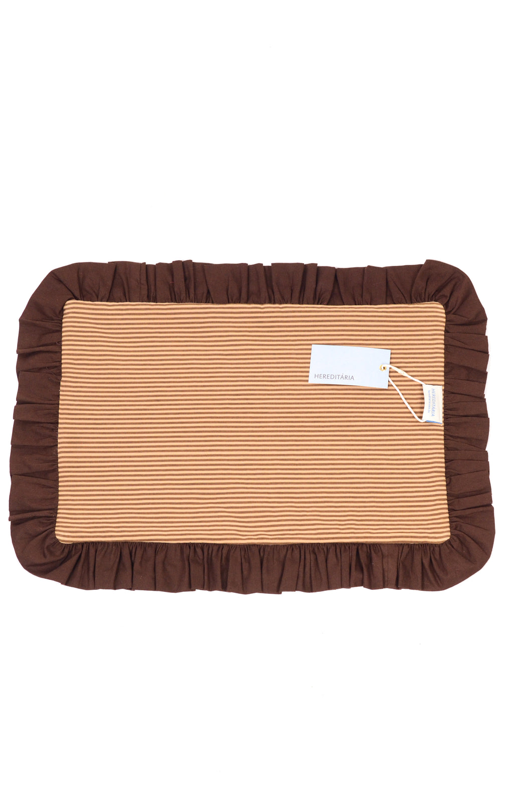 Jogo Americano Matelassê Babado Floral/Listra