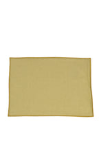 Jogo Americano Linho Verde Oliva Bainha Bordada