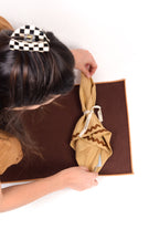 Jogo Americano Linho Marrom Café Bainha Bordada Areia Fofa