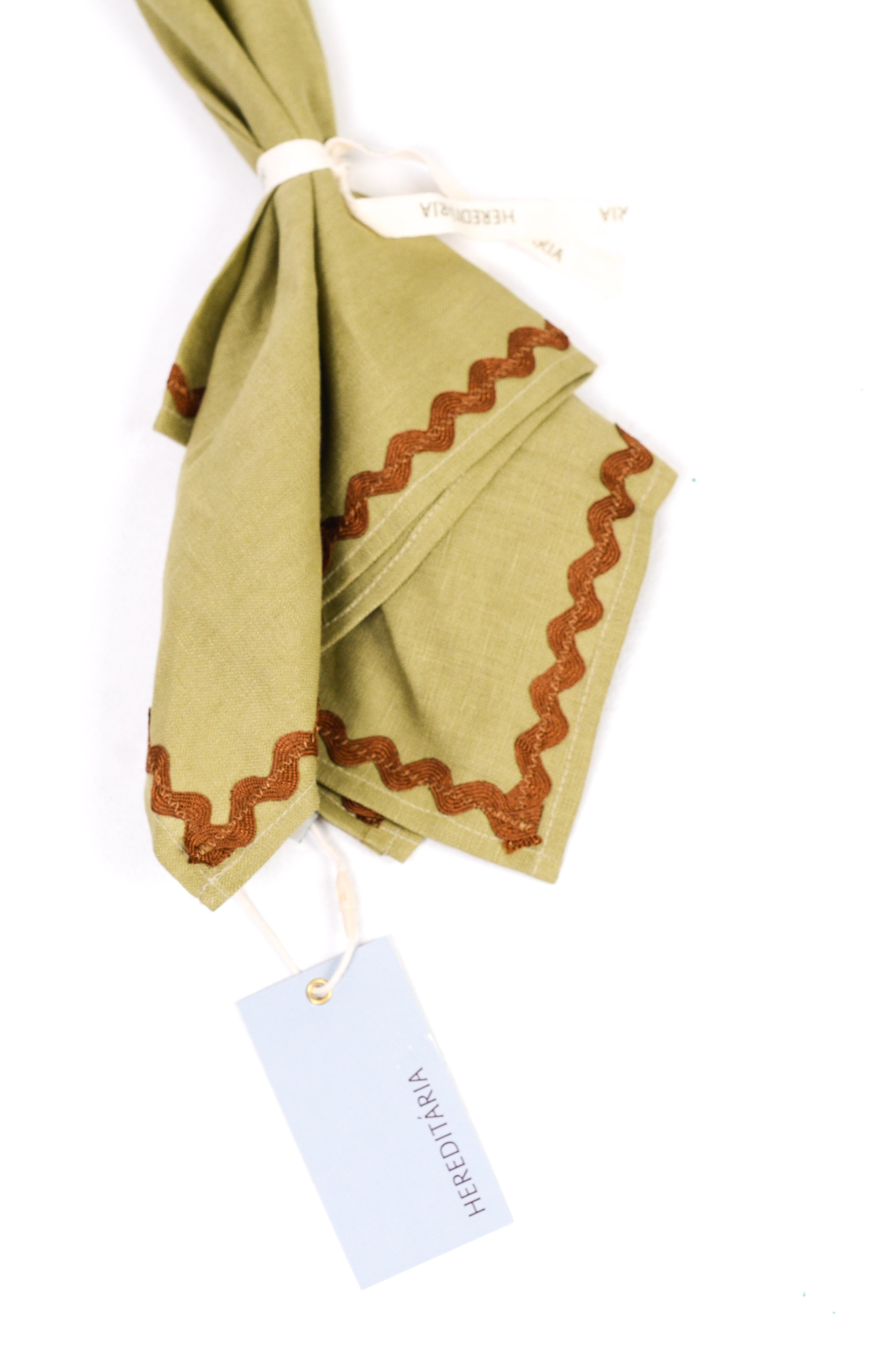 Guardanapo Linho Sianinha Verde Oliva