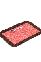 Jogo Americano Matelassê Babado Floral/Listra