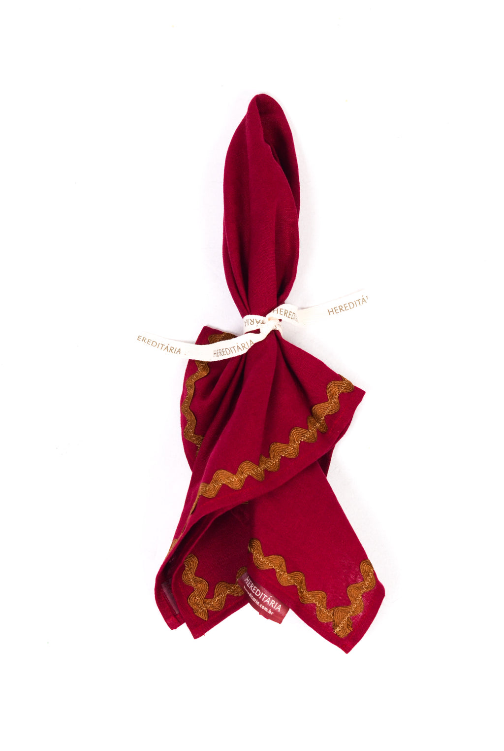 Guardanapo Linho Sianinha Vinho Tinto