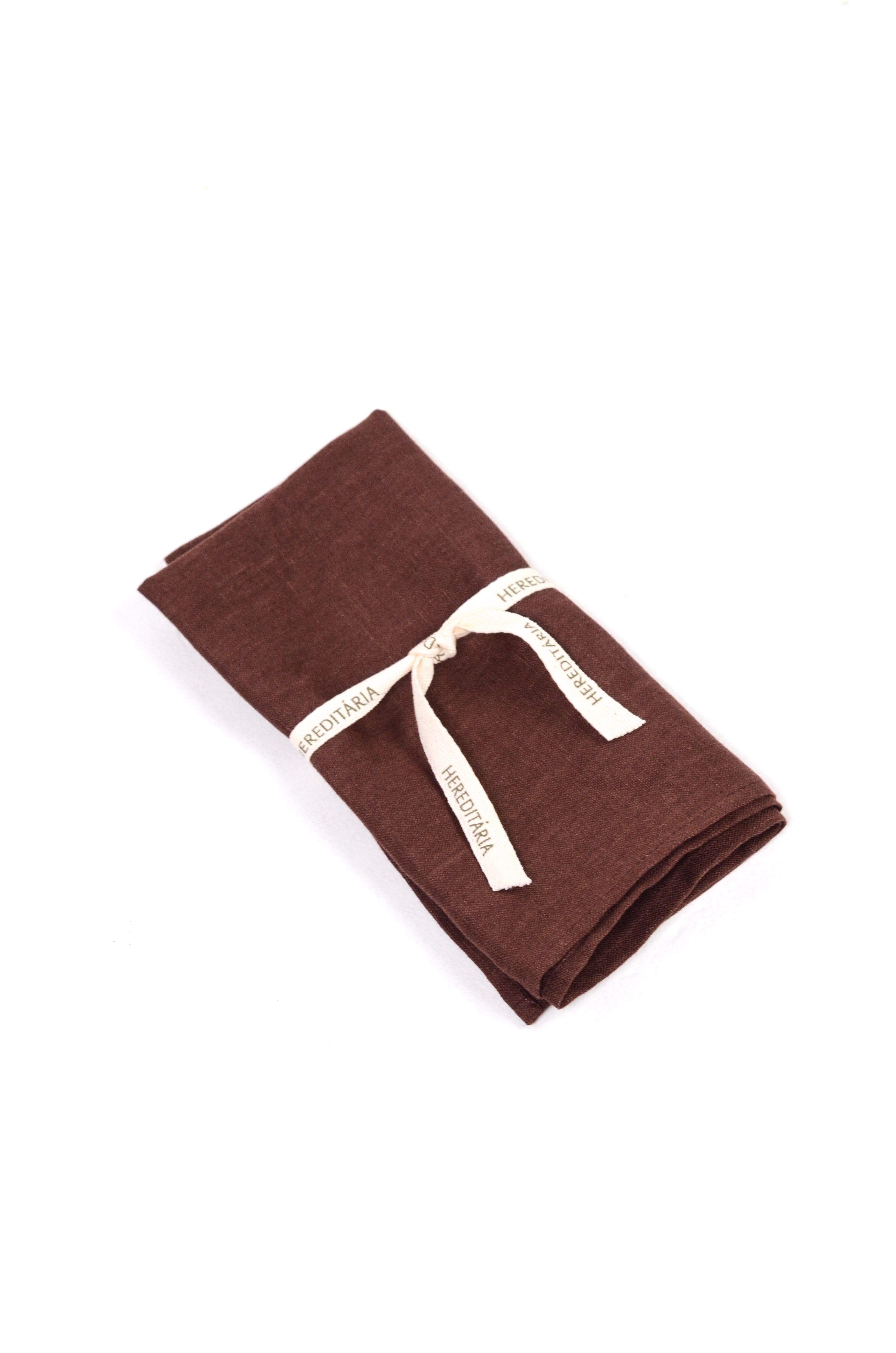 Guardanapo Linho Marrom Café