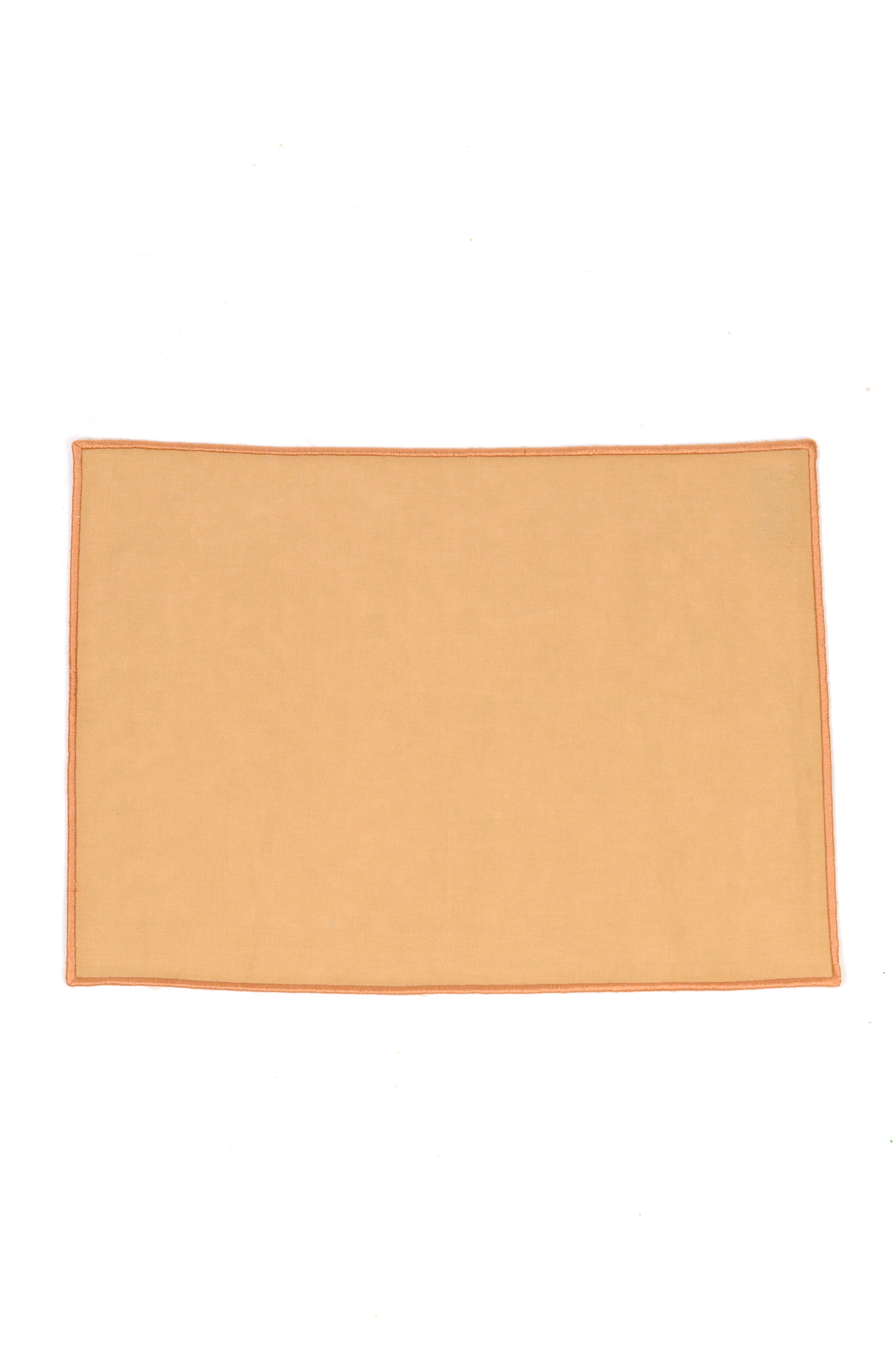 Jogo Americano Linho Areia Fofa Bainha Bordada