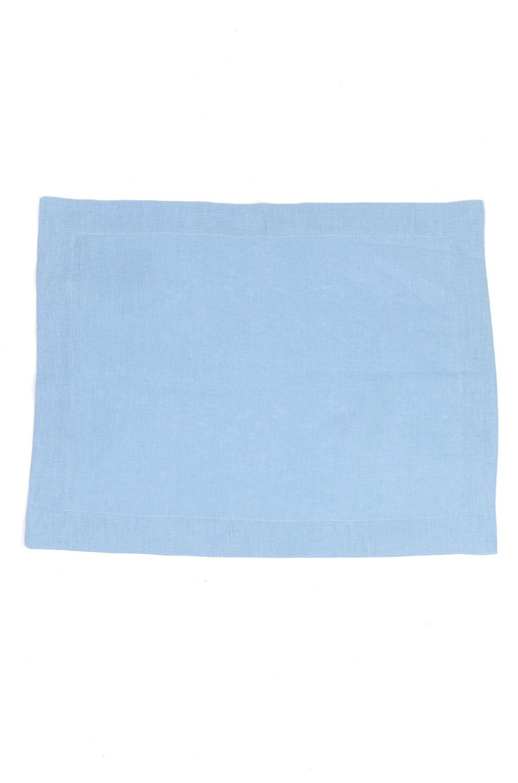 Jogo Americano Linho Canto Mitrado Azul Céu