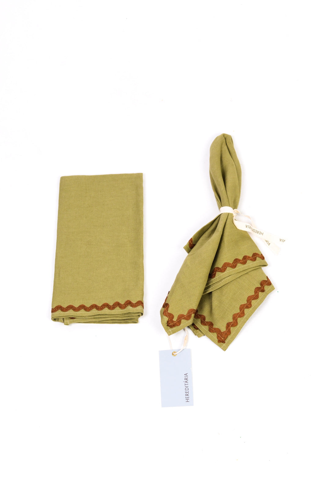 Guardanapo Linho Sianinha Verde Oliva